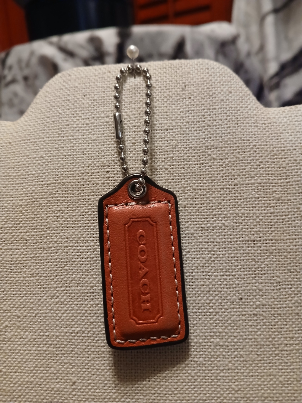 COACH Red Leather Tag